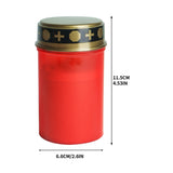 Religious Battery-powered Cemetery Lamp Memorial Glowing Candle Ground-insert Light